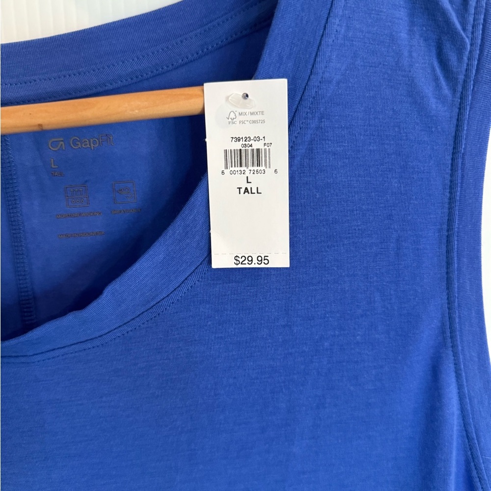 GAP FIT Vibrant Blue Sleeveless Top - Picture 6 of 7